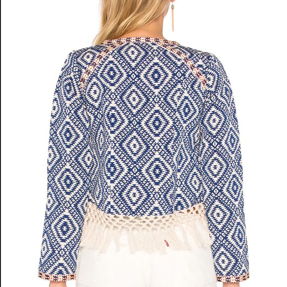 REVOLVE x Tularosa Santa Fe Fringe Jacket in Diamondback Multi - Picture 5 of 11